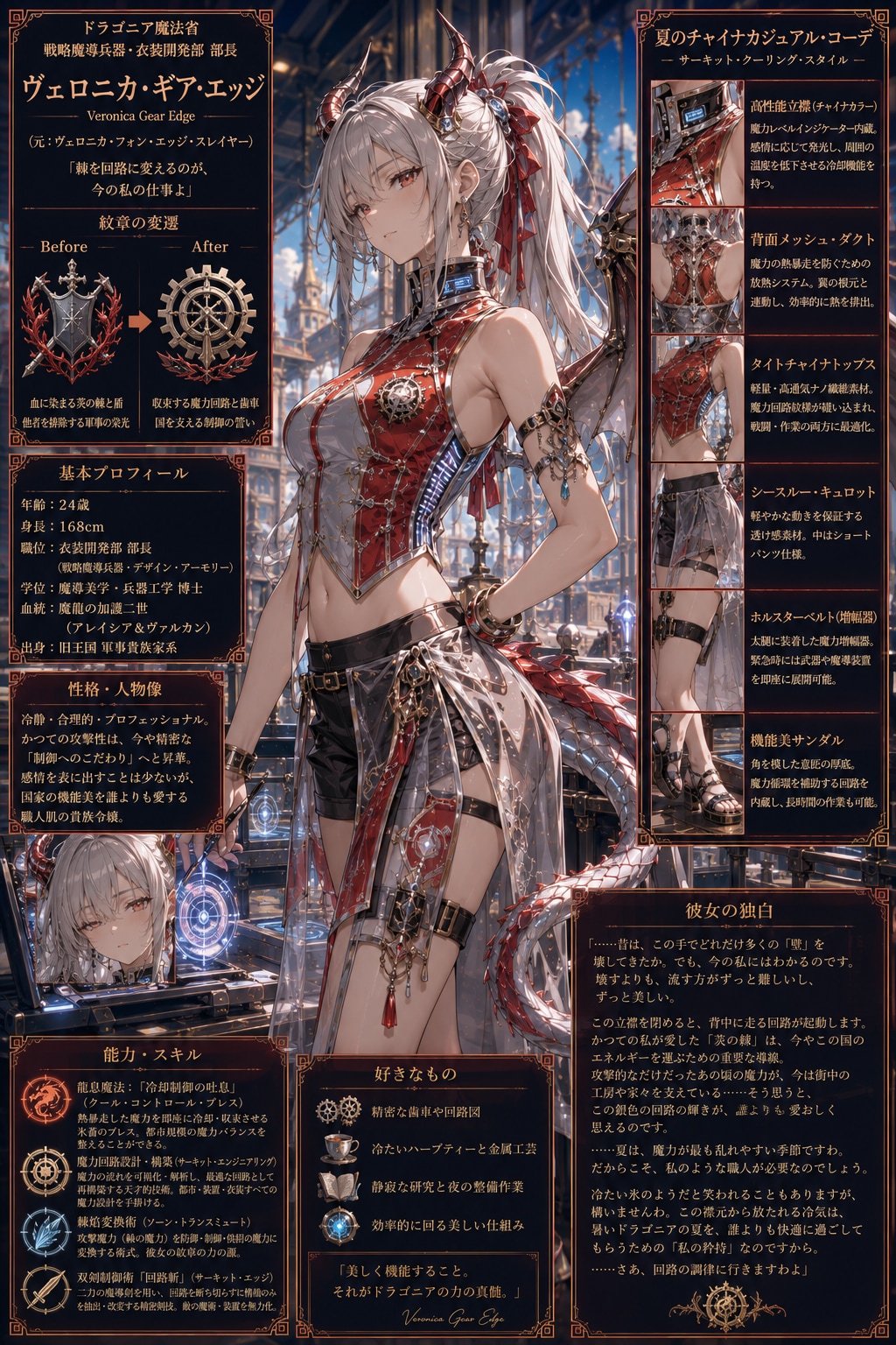⚙【夏コーデ】ヴェロニカ・ギア・エッジ（旧：旧王国軍事貴族令嬢）