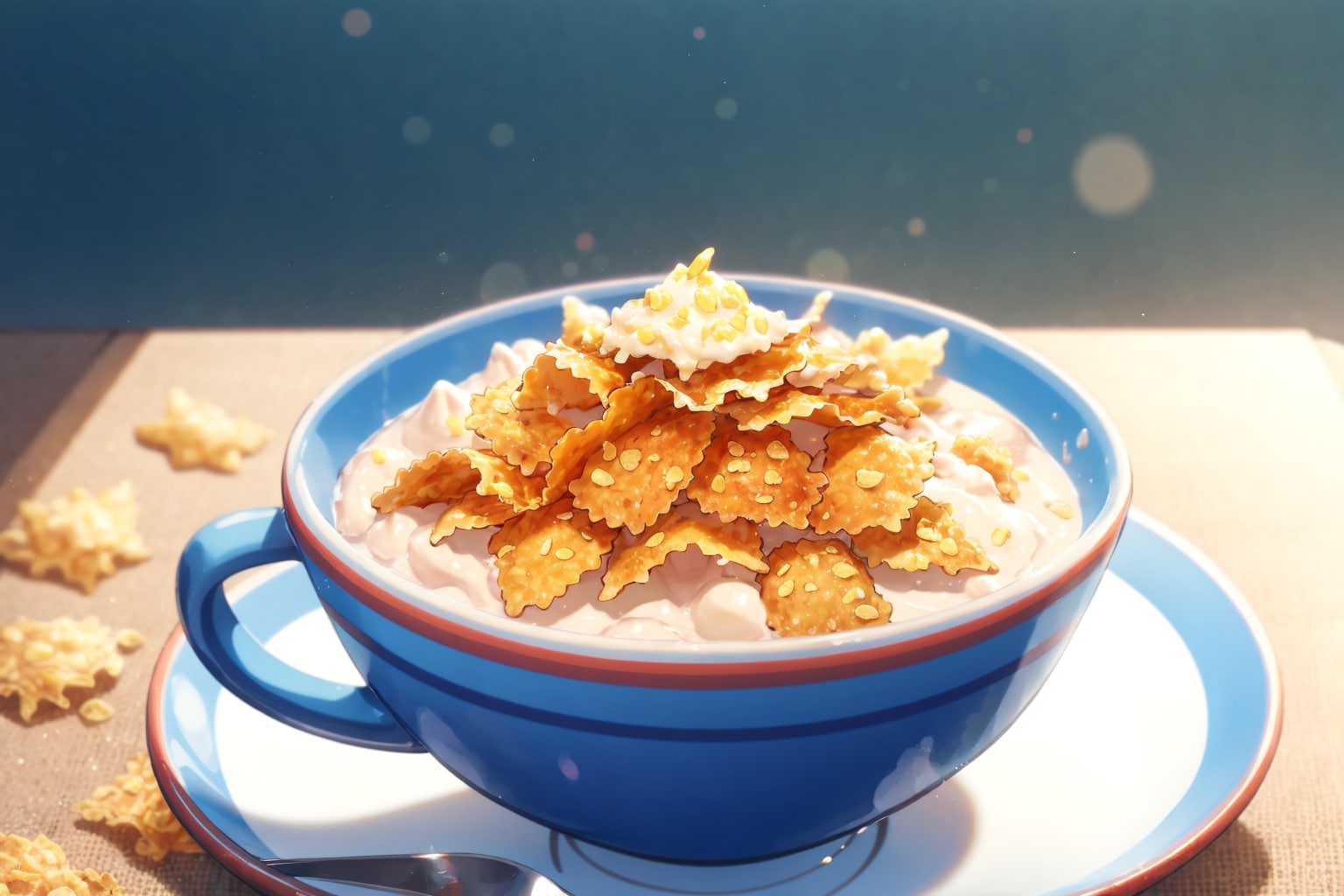 妙な食べ方のコーンフレーク | の人気AIイラスト・グラビア