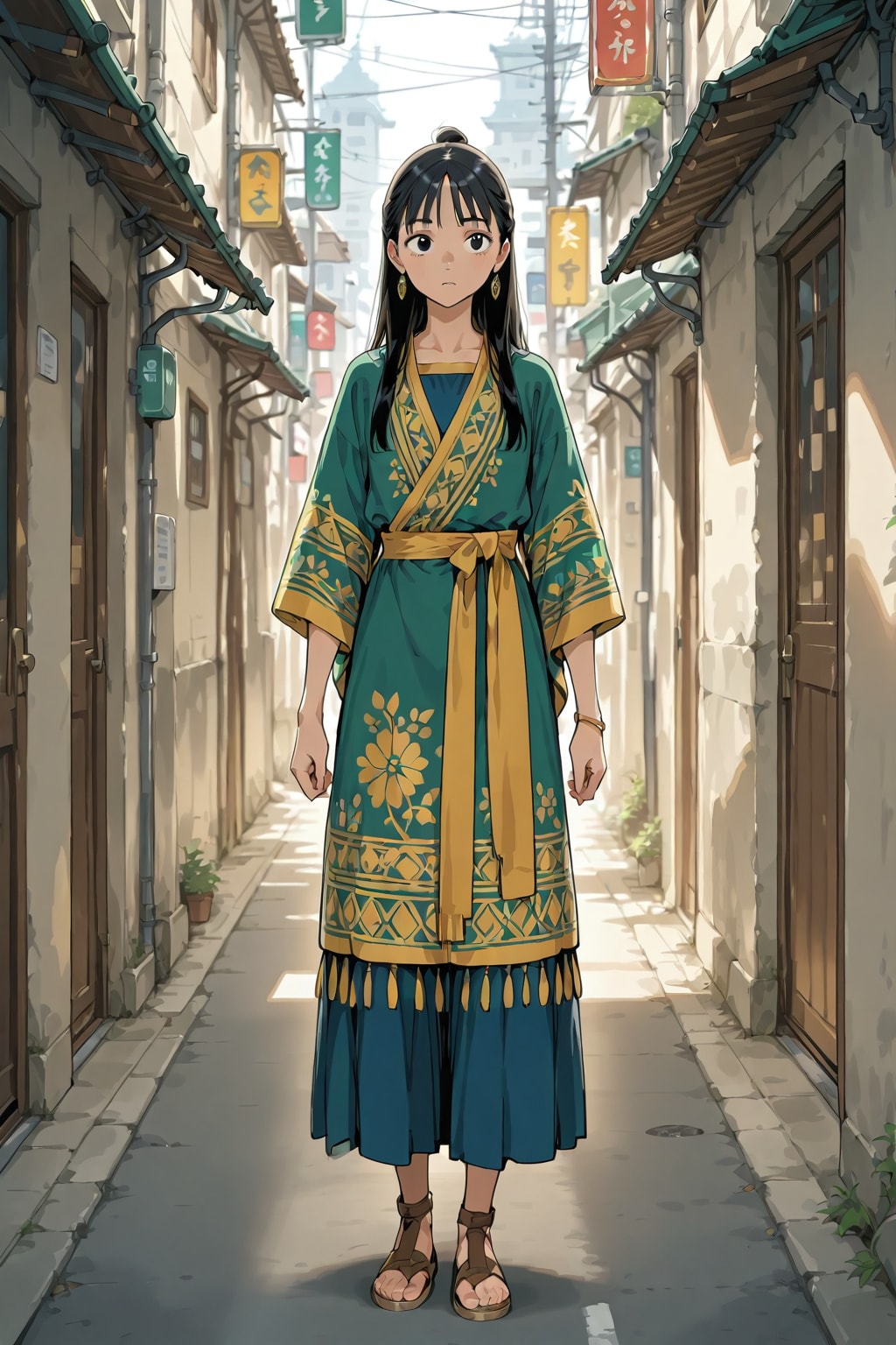 民族衣装の少女