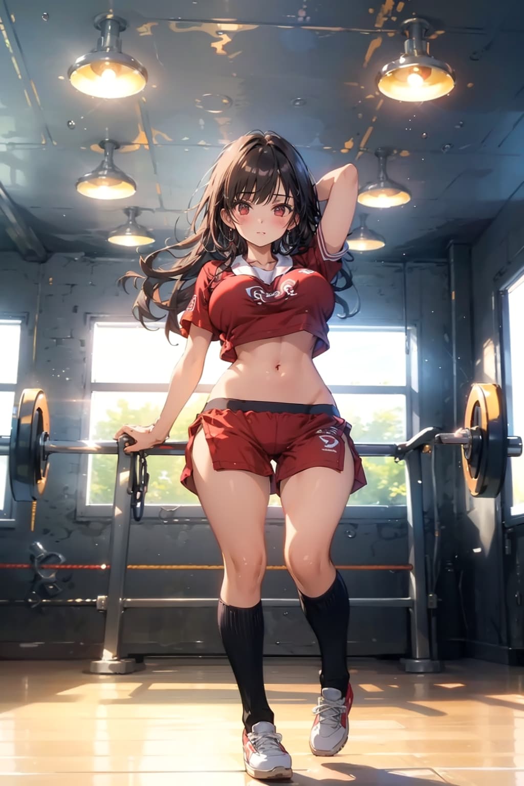 スポーツジムで