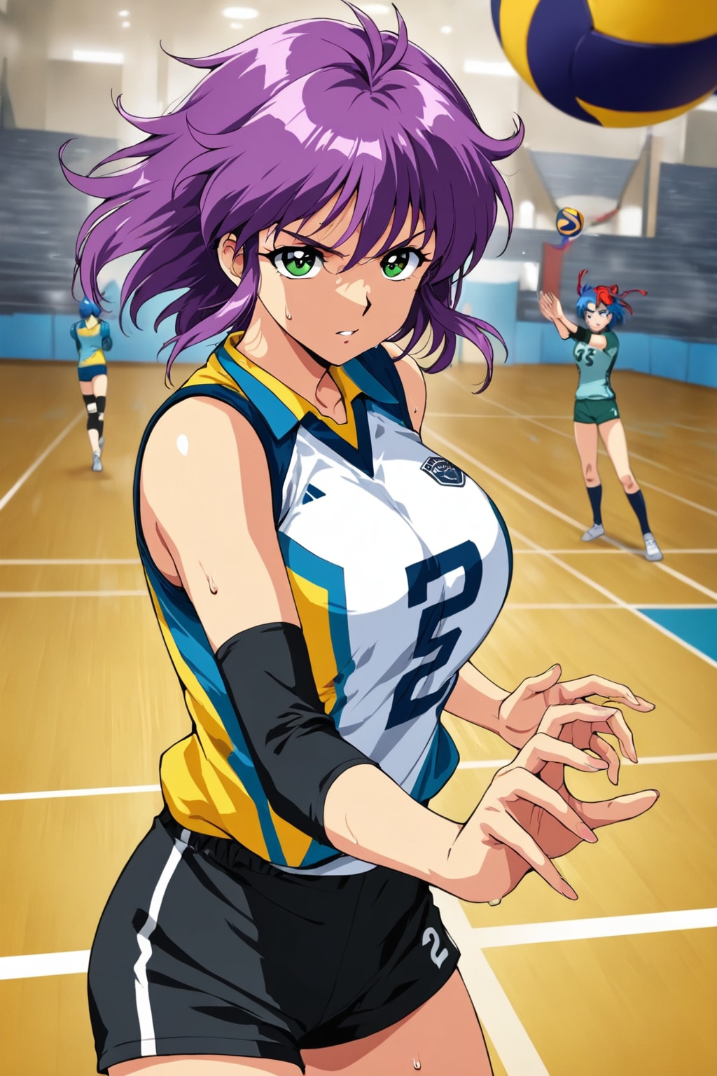 女子バレーボール選手の練習🏐
