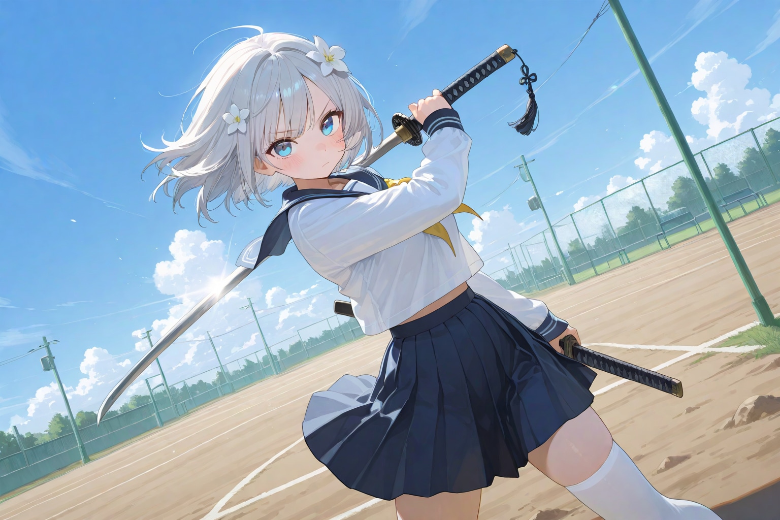 セーラー服と日本刀 | の人気AIイラスト・グラビア