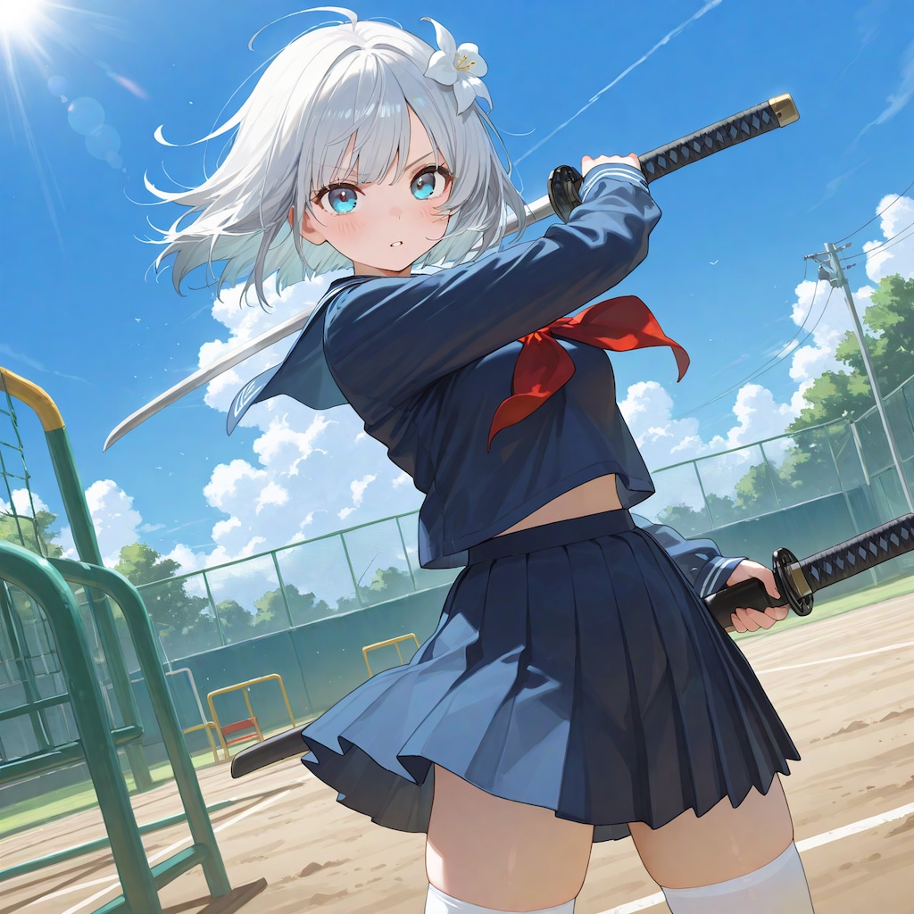 セーラー服と日本刀