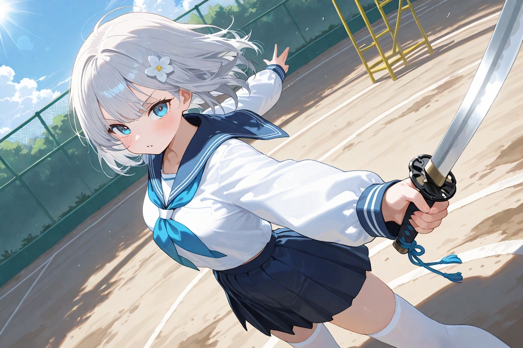 セーラー服と日本刀