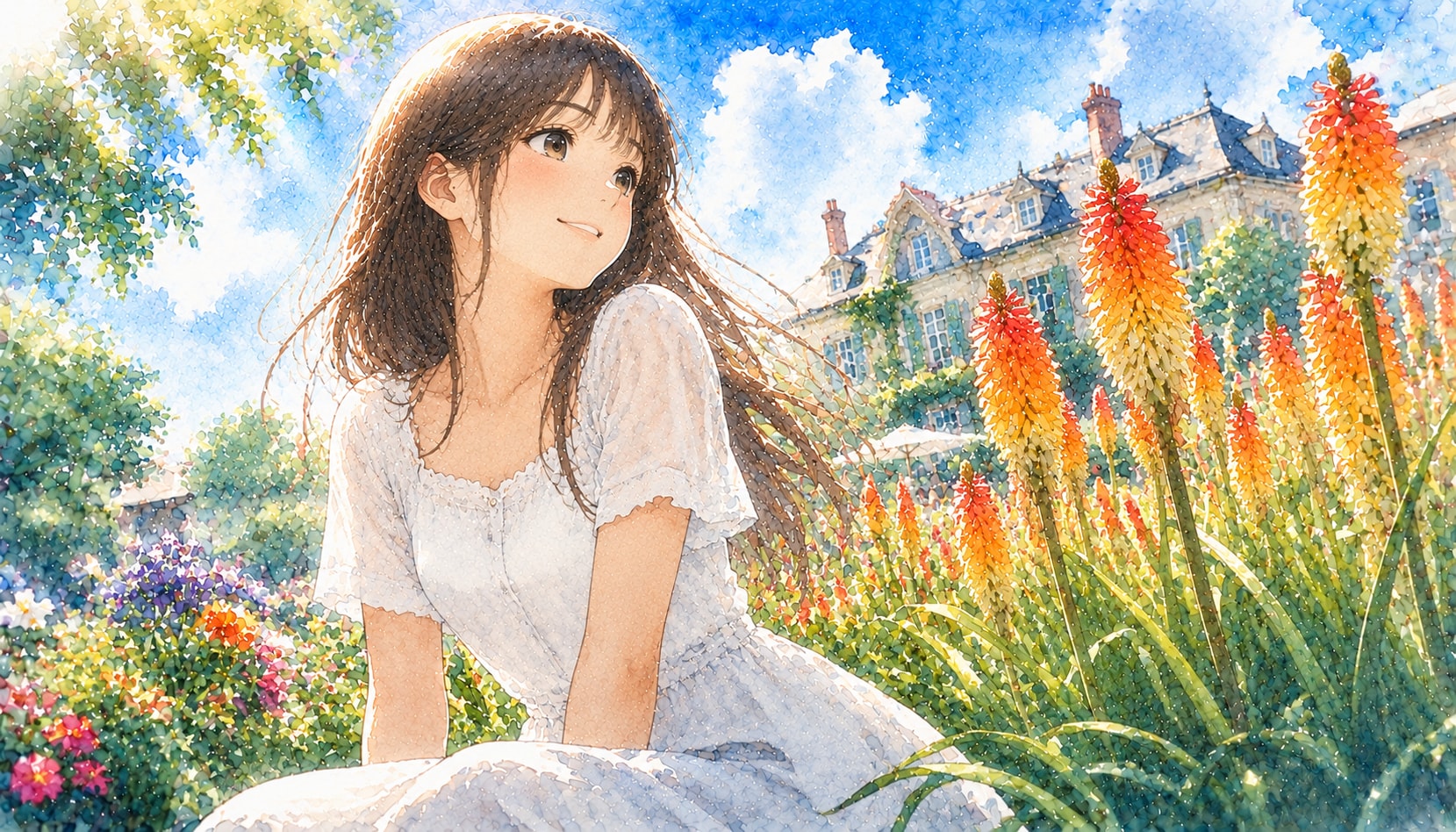 誕生花　0804 トリトマ