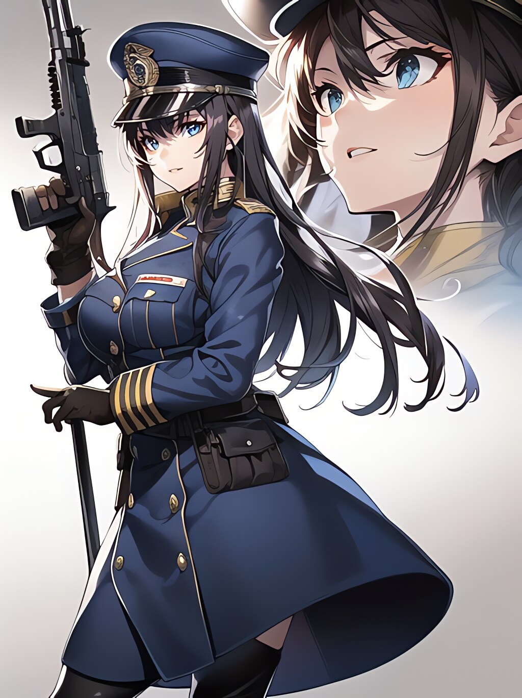 スカート風ミリタリーコート | の人気AIイラスト・グラビア