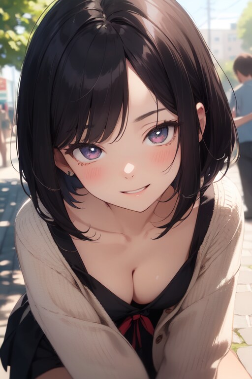 少しお話しできますか? (谷間で勧誘する罠)