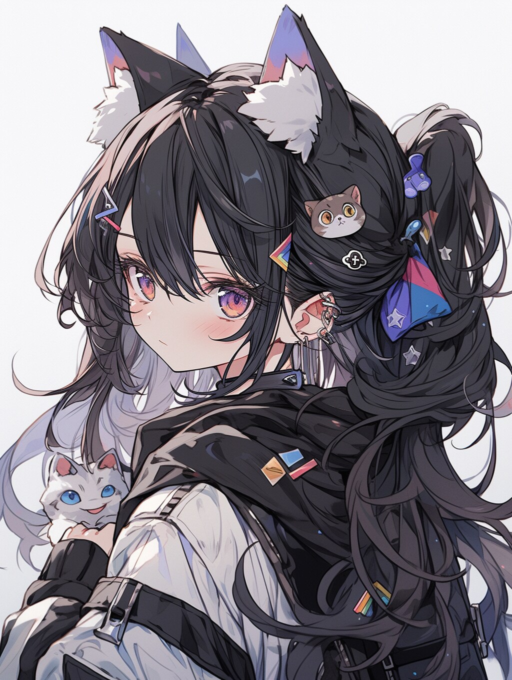 猫耳。