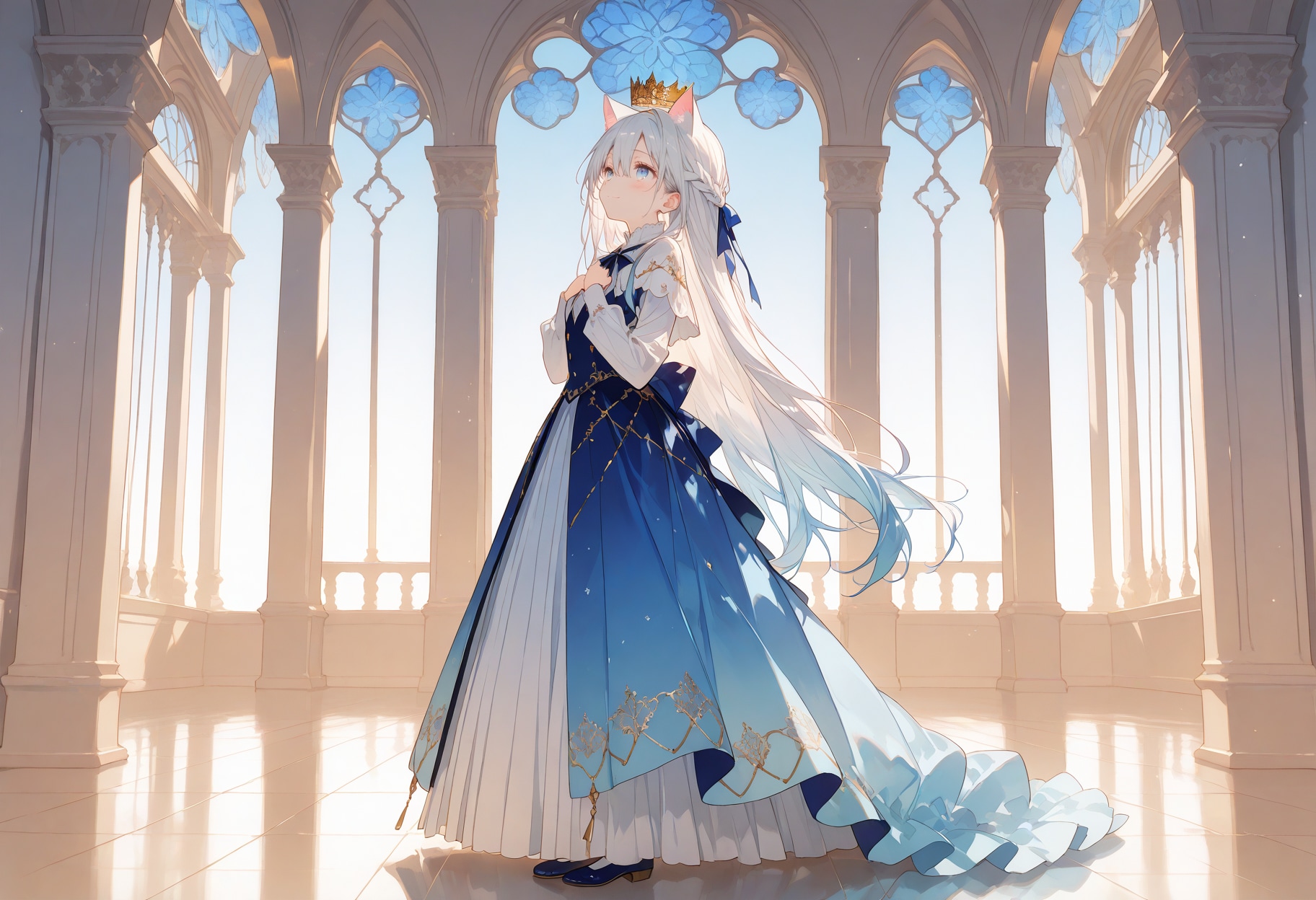 白き冠と夜明けのプレリュード | の人気AIイラスト・グラビア