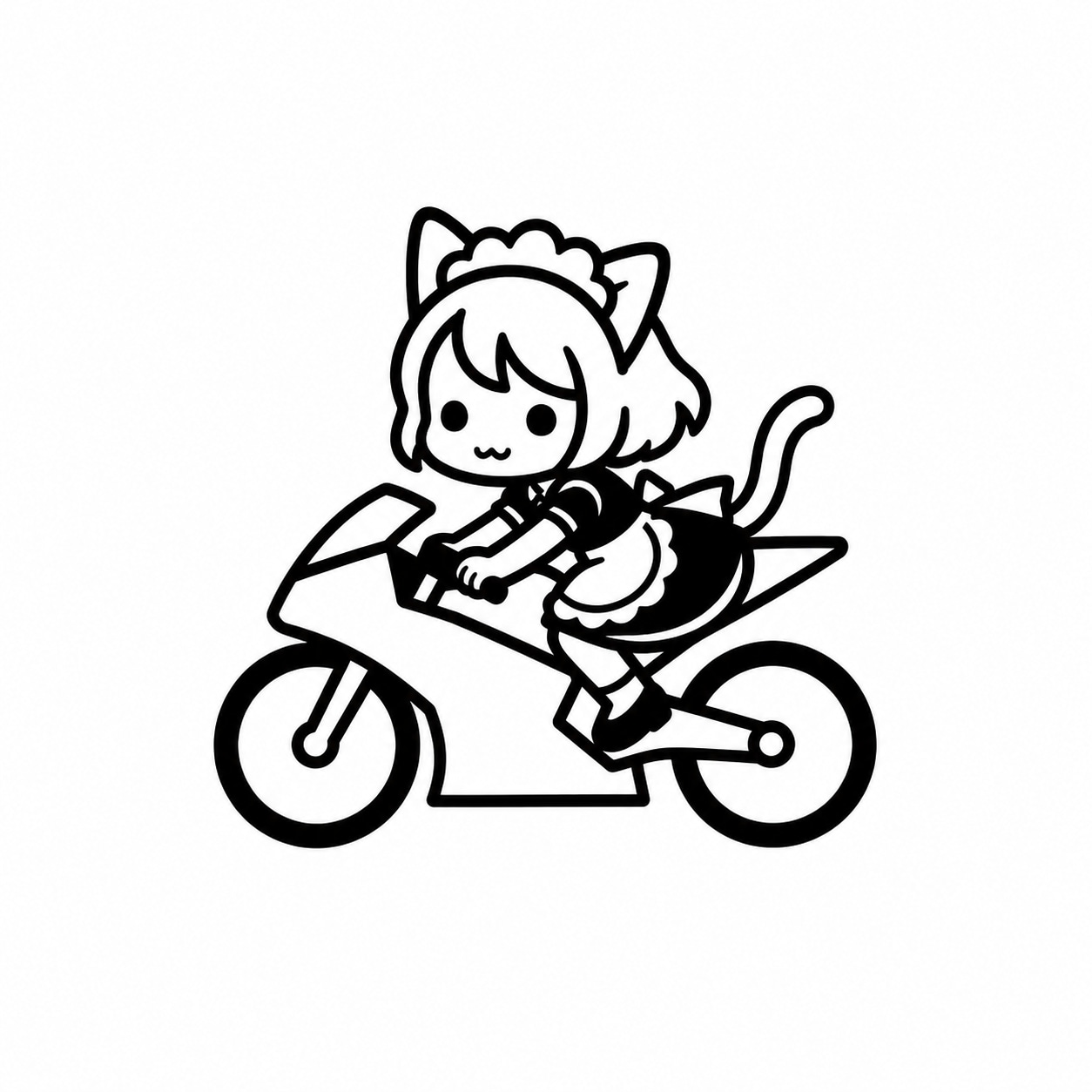 バイクにメイド | の人気AIイラスト・グラビア