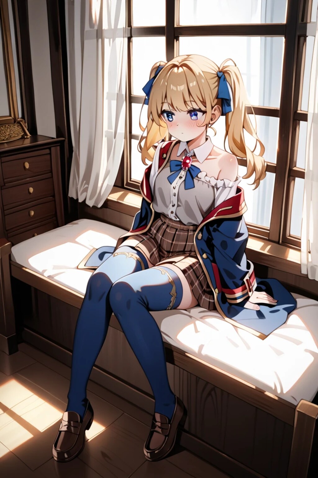 べ、別に…窓辺で微笑んでるわけじゃないんだから！ ……でも、莉奈のこと見てくれると嬉しいかも…♡🌞