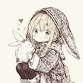 スケッチ風うさぎっ娘 2枚目
