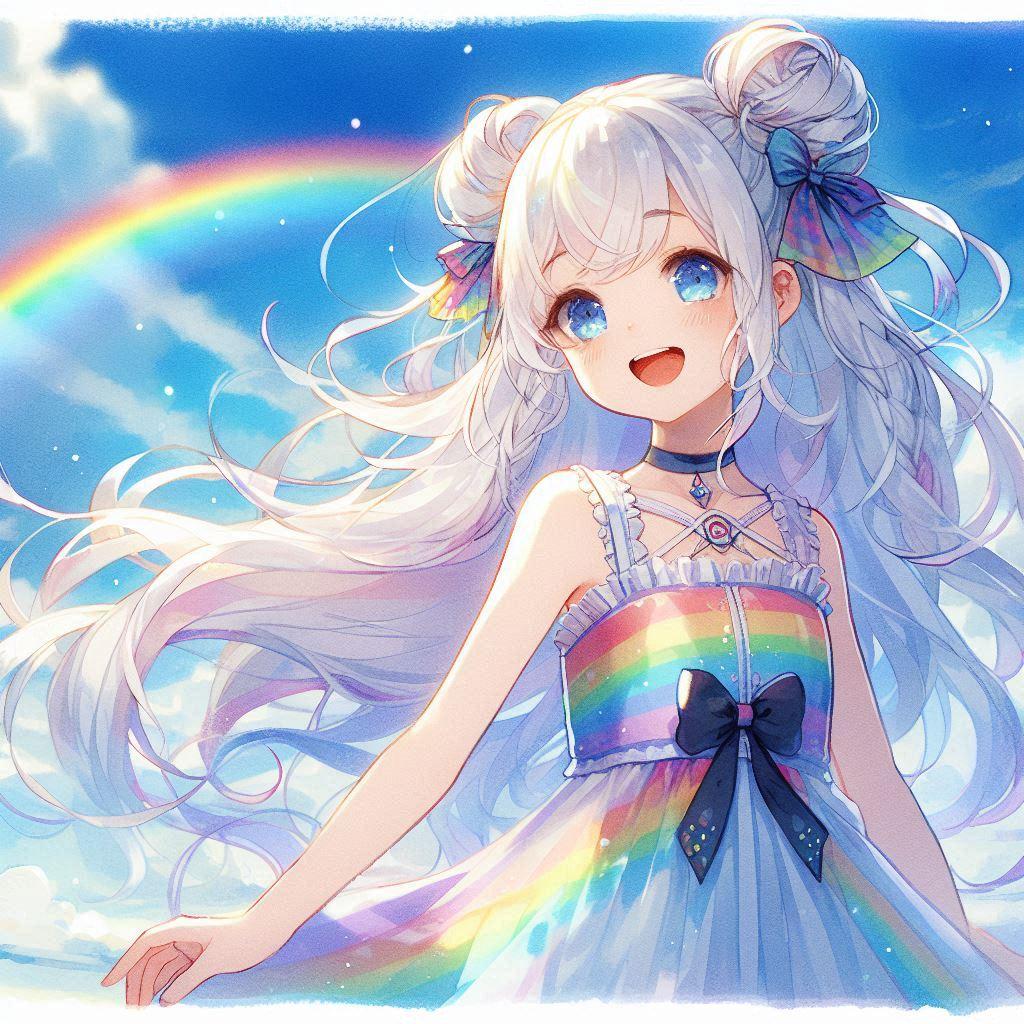 虹と女の子 | の人気AIイラスト・グラビア