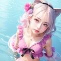色々な水着姿のセクシーカレンチャンAIコスプレイヤー💕 5枚目