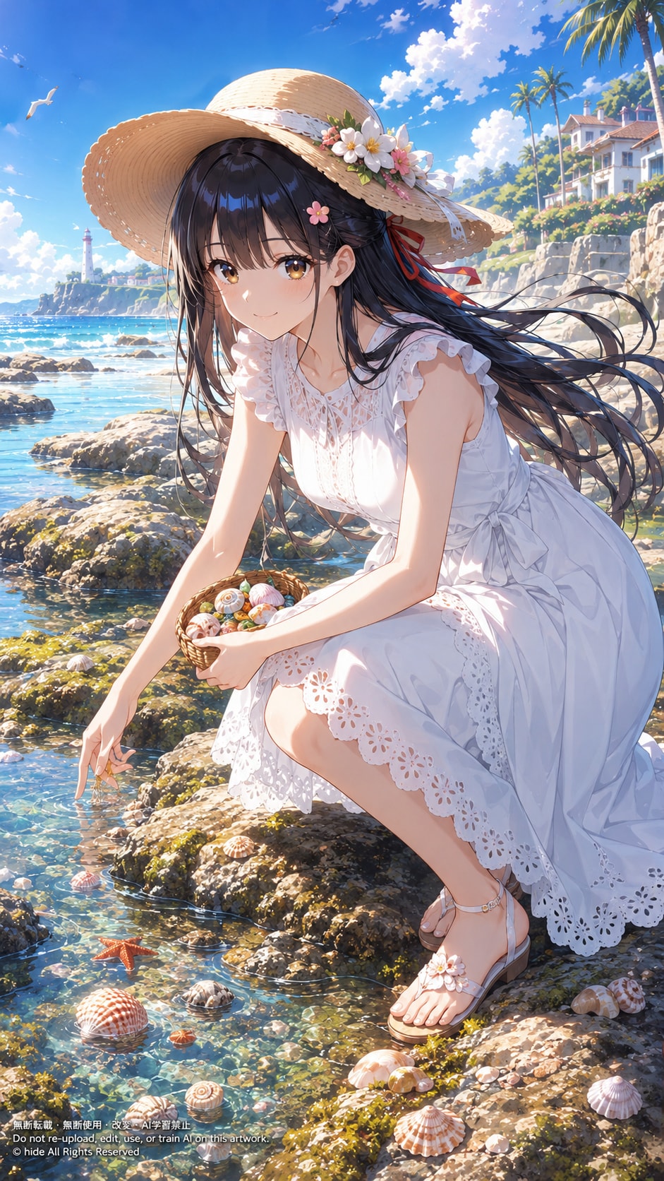 朝の海辺の神楽さん | の人気AIイラスト・グラビア