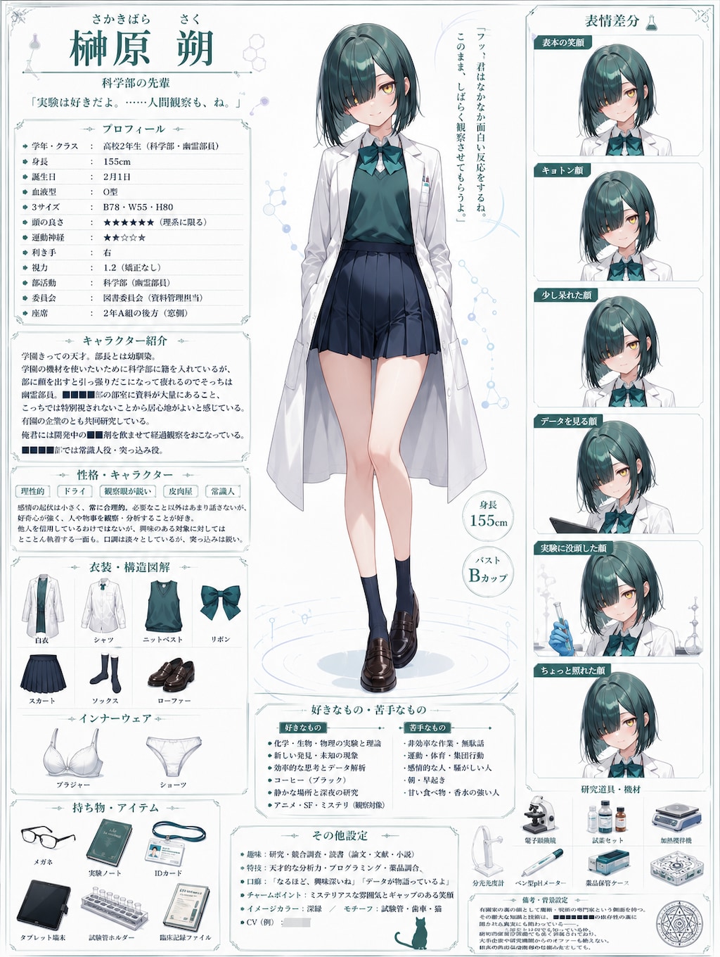 榊原朔 キャラクターシート