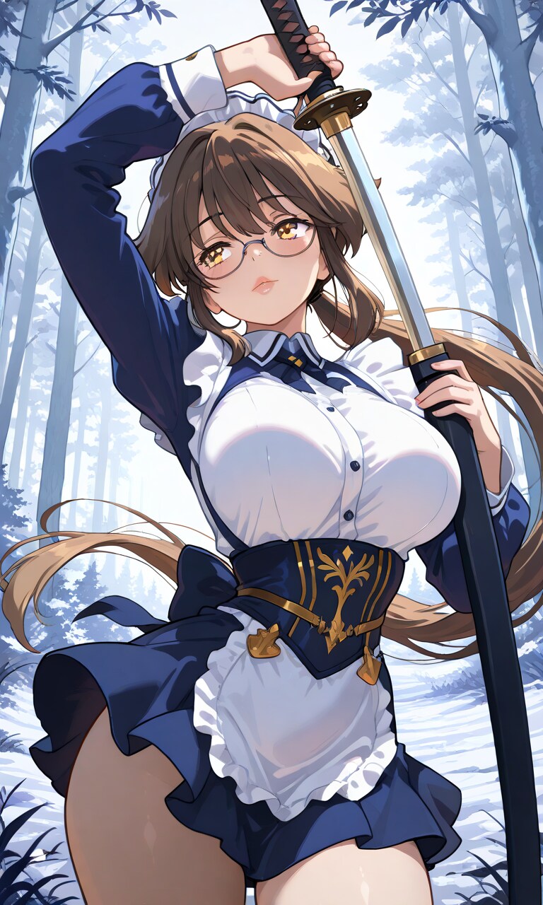 メイドと刀 | の人気AIイラスト・グラビア
