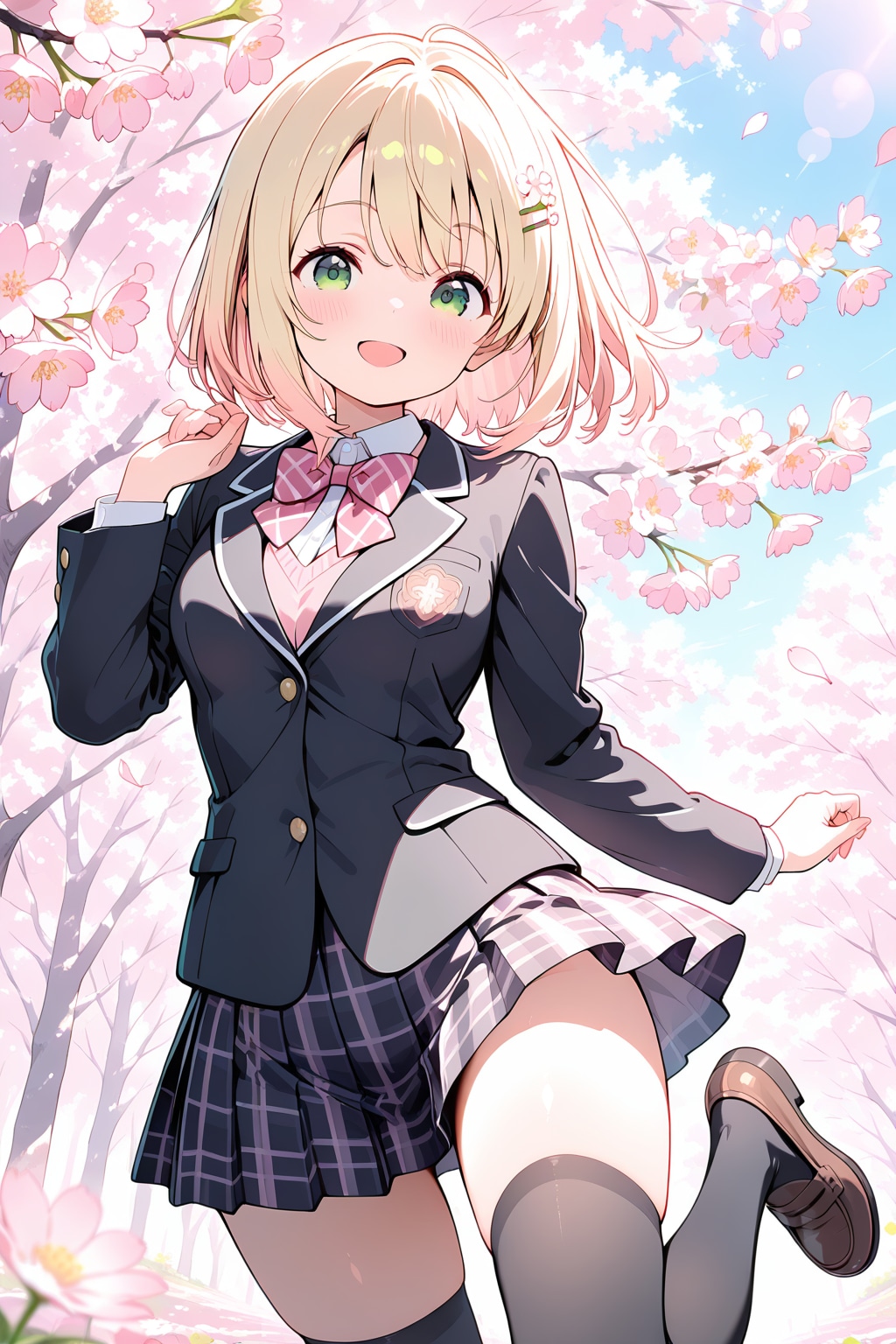 黒とピンク制服の千鶴ちゃん