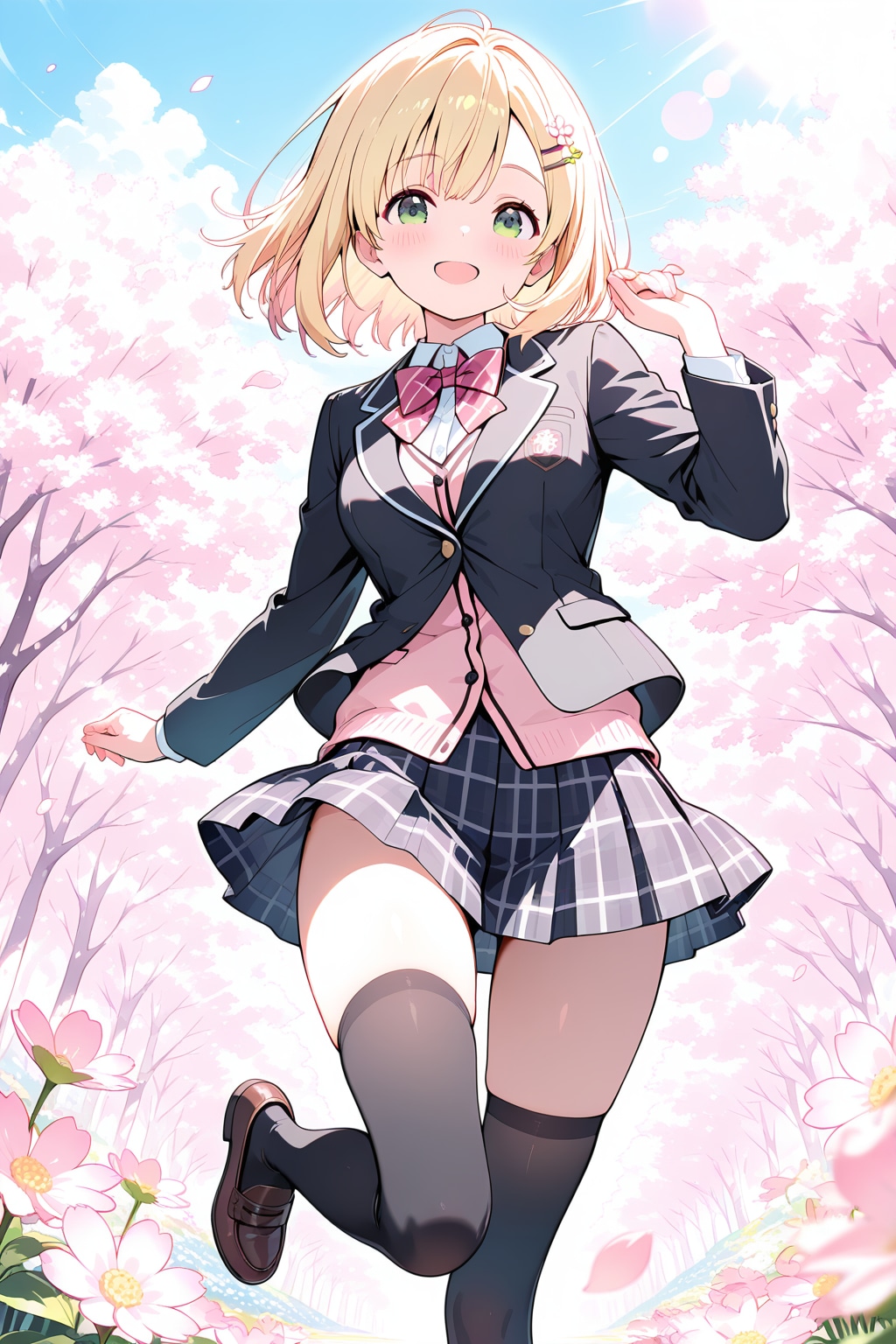 黒とピンク制服の千鶴ちゃん