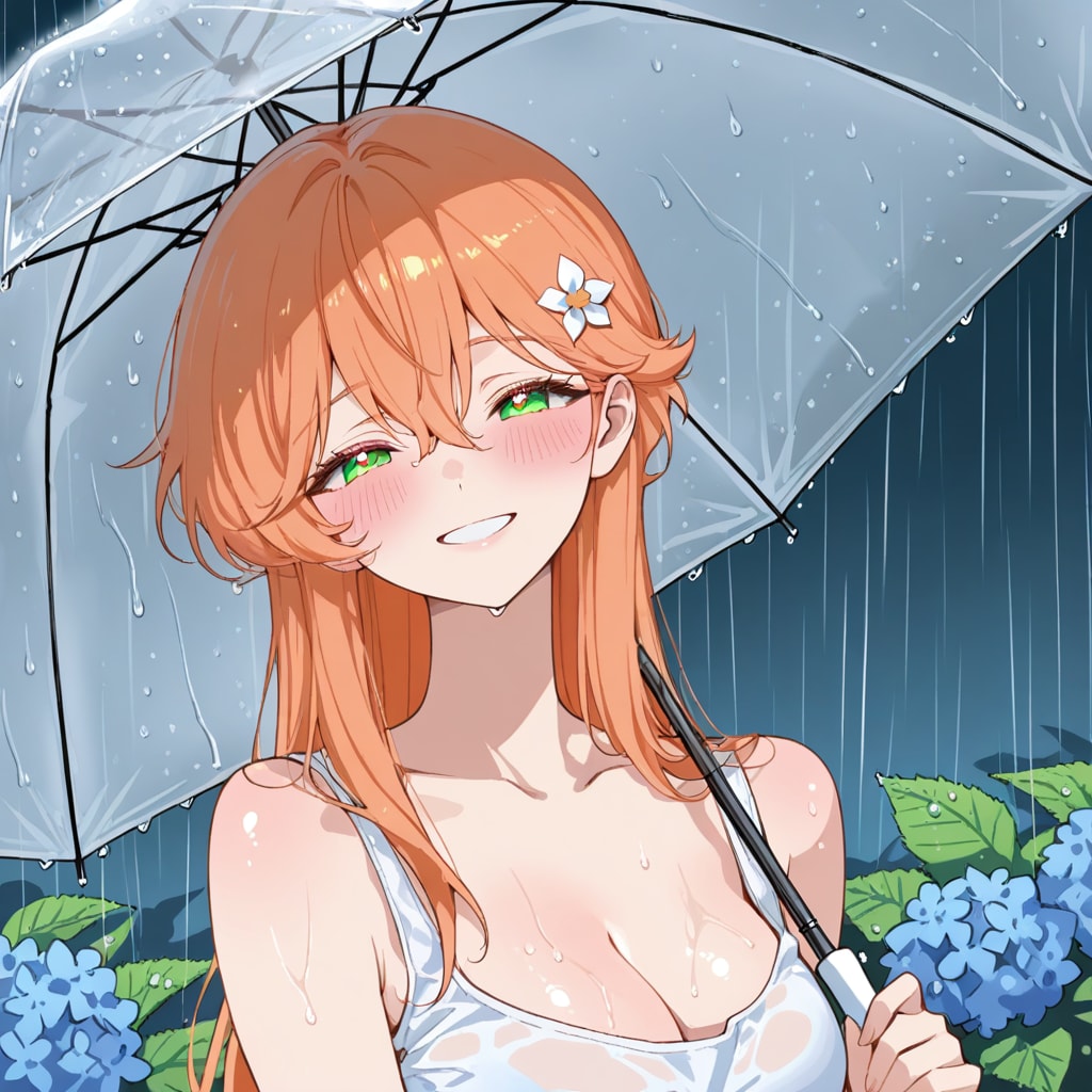あいにくの雨だね　初デートなのに…