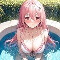 続・ピンクな彼女と室内プール 3枚目