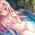 続・ピンクな彼女と室内プール 9枚目
