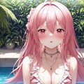 続・ピンクな彼女と室内プール 6枚目