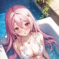 続・ピンクな彼女と室内プール 2枚目