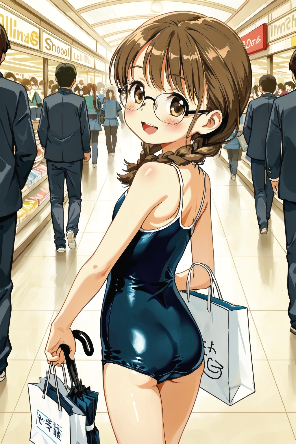 スク水モールでお買い物委員長ちゃん