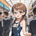 スク水モールでお買い物委員長ちゃん 2枚目