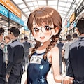 スク水モールでお買い物委員長ちゃん 4枚目