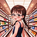 スク水モールでお買い物委員長ちゃん 6枚目