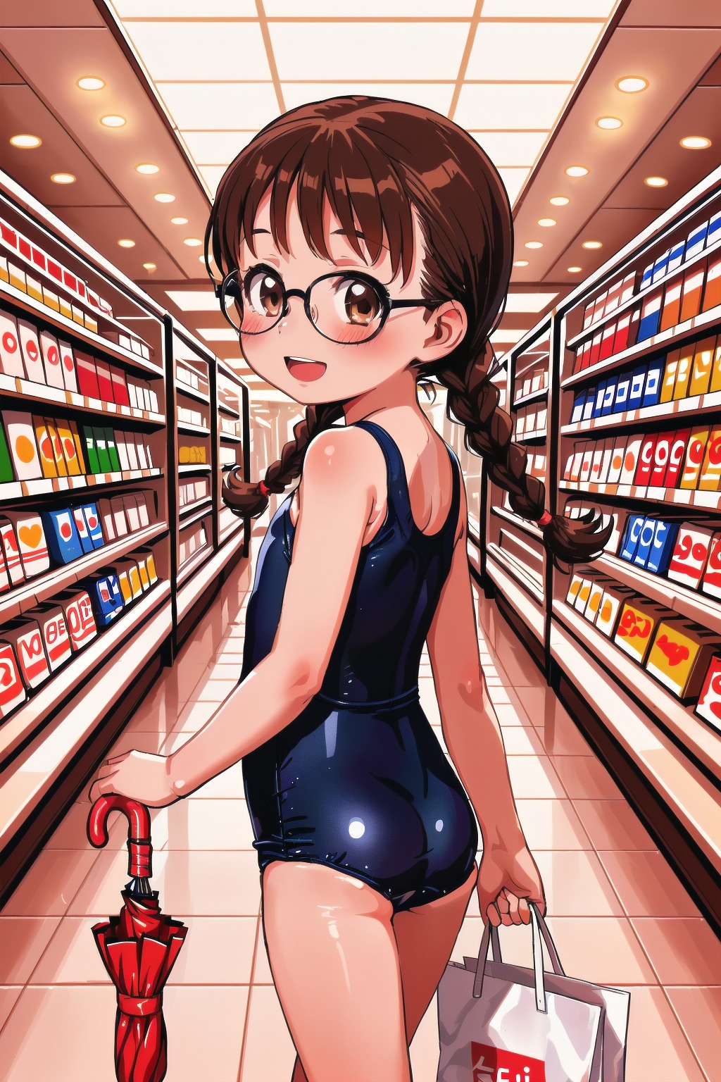 スク水モールでお買い物委員長ちゃん