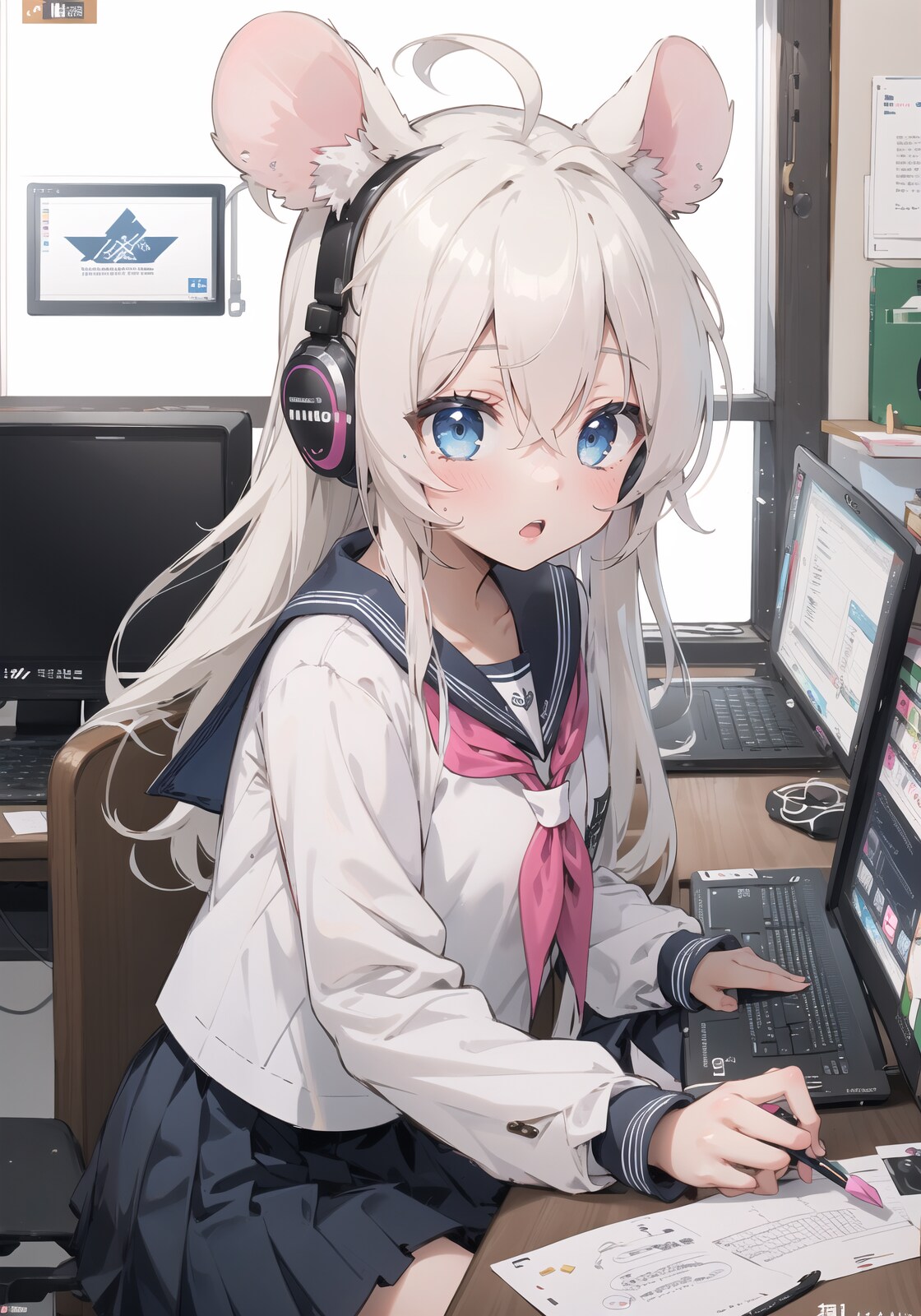 pcのマウスのプロンプトに引っ張られたJK