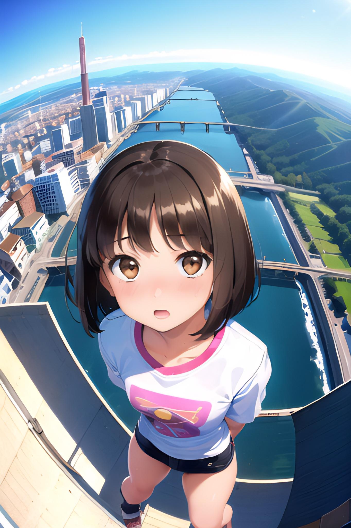 高所恐怖症には辛いイラスト