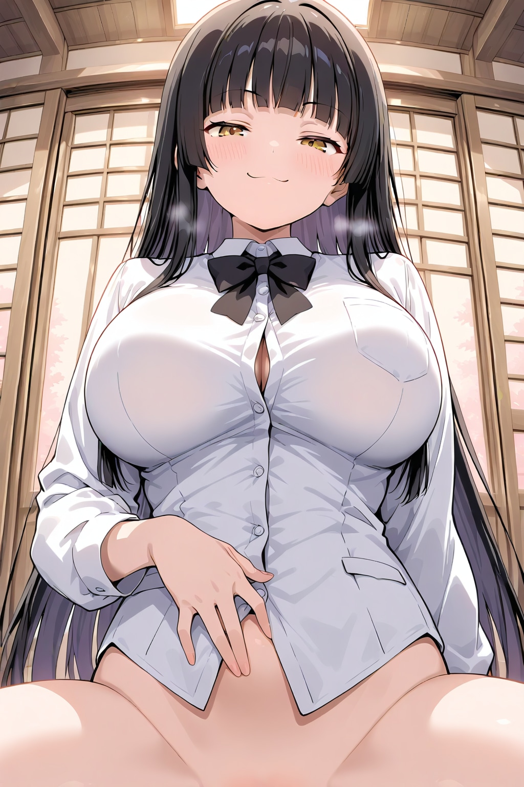裸Yシャツガール