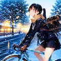 自転車少女 2枚目