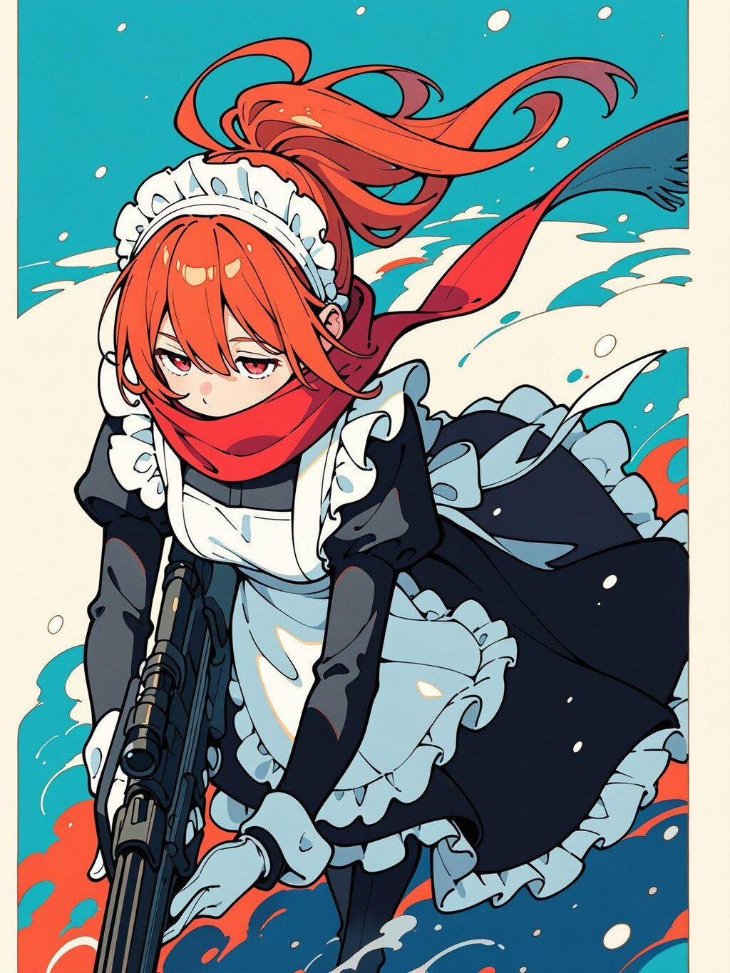 メイド服と狙撃銃と冬景色