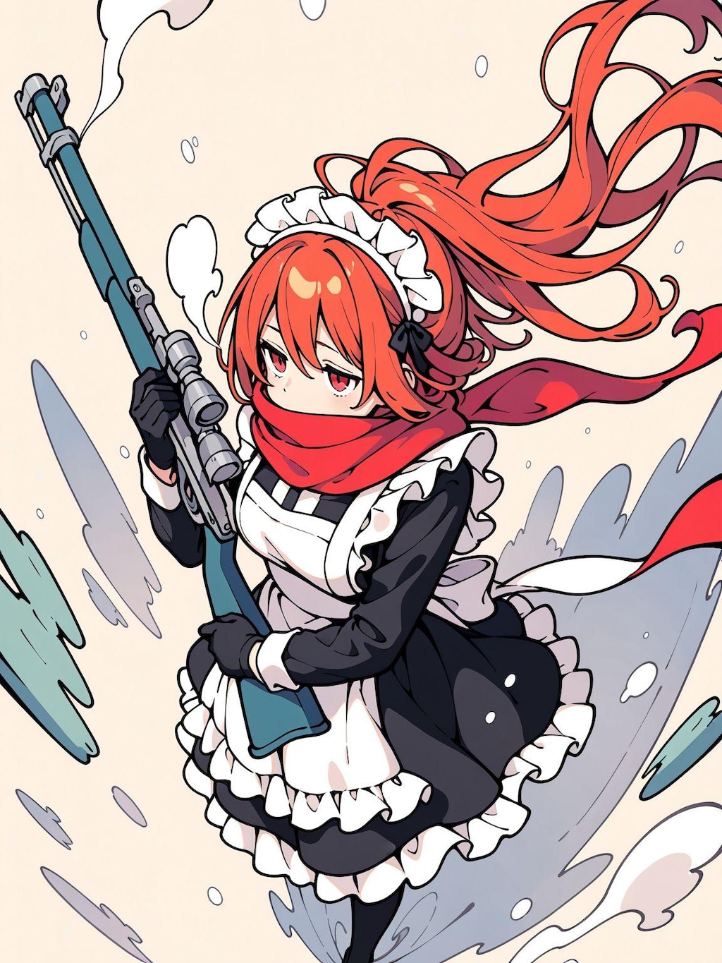 メイド服と狙撃銃と冬景色