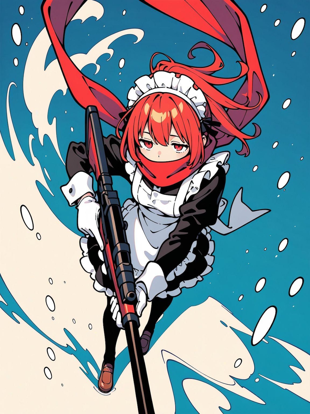 メイド服と狙撃銃と冬景色