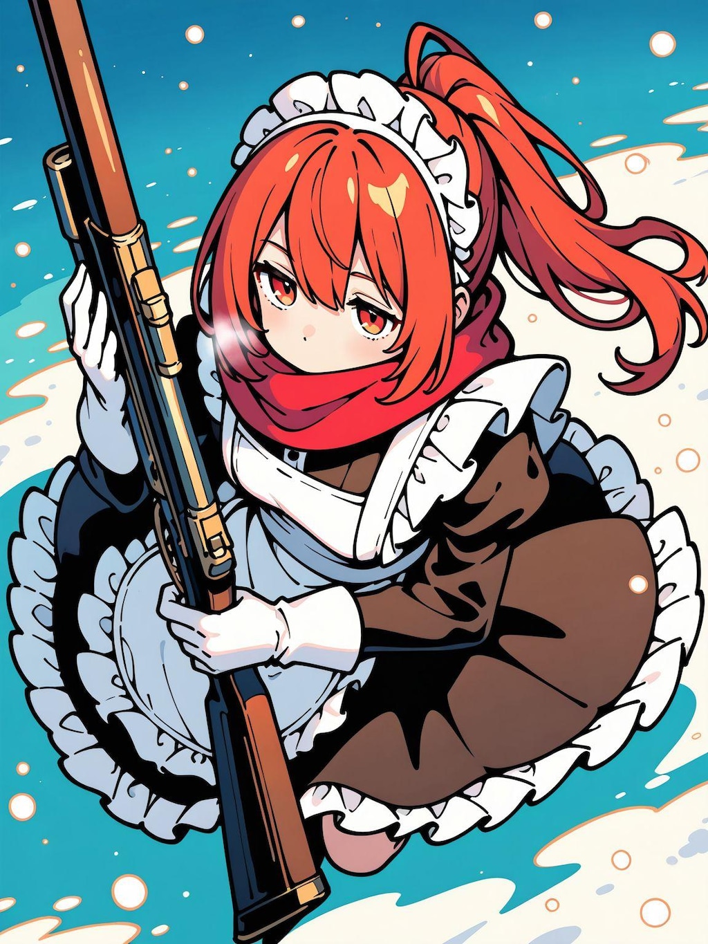 メイド服と狙撃銃と冬景色