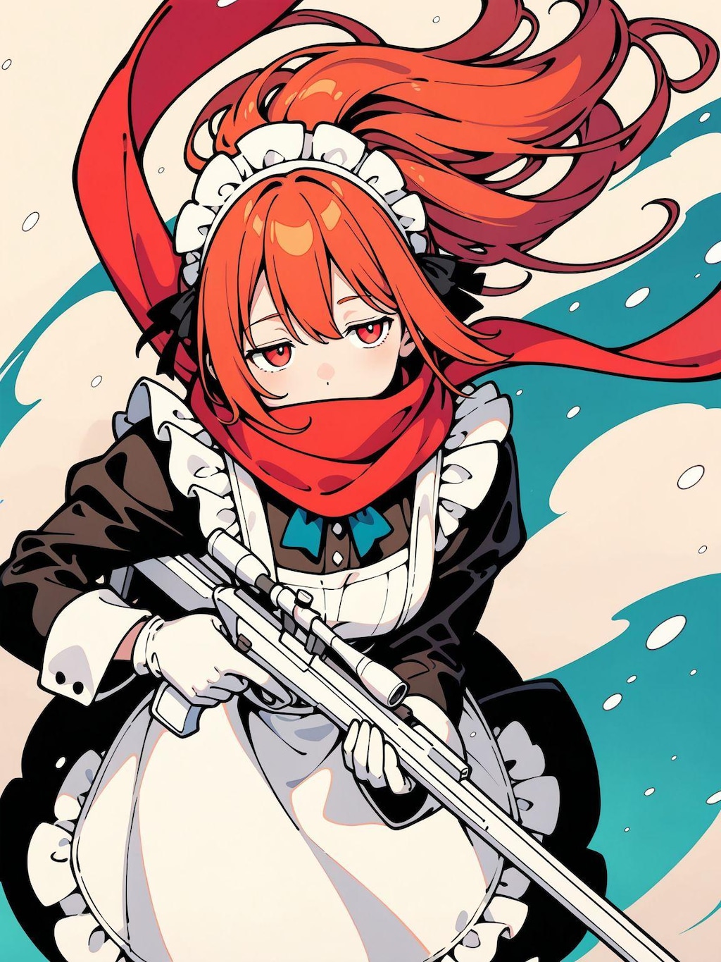 メイド服と狙撃銃と冬景色