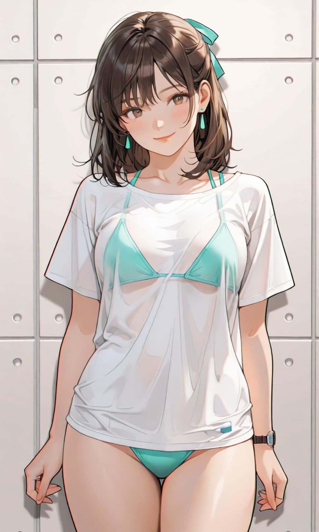 透けたシャツの下は