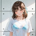 透けたシャツの下は 2枚目