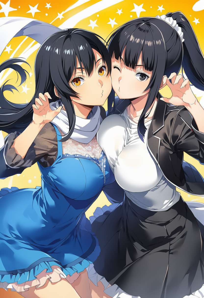 【誕生日FA御礼】大星ふうさん＆先輩 | の人気AIイラスト・グラビア