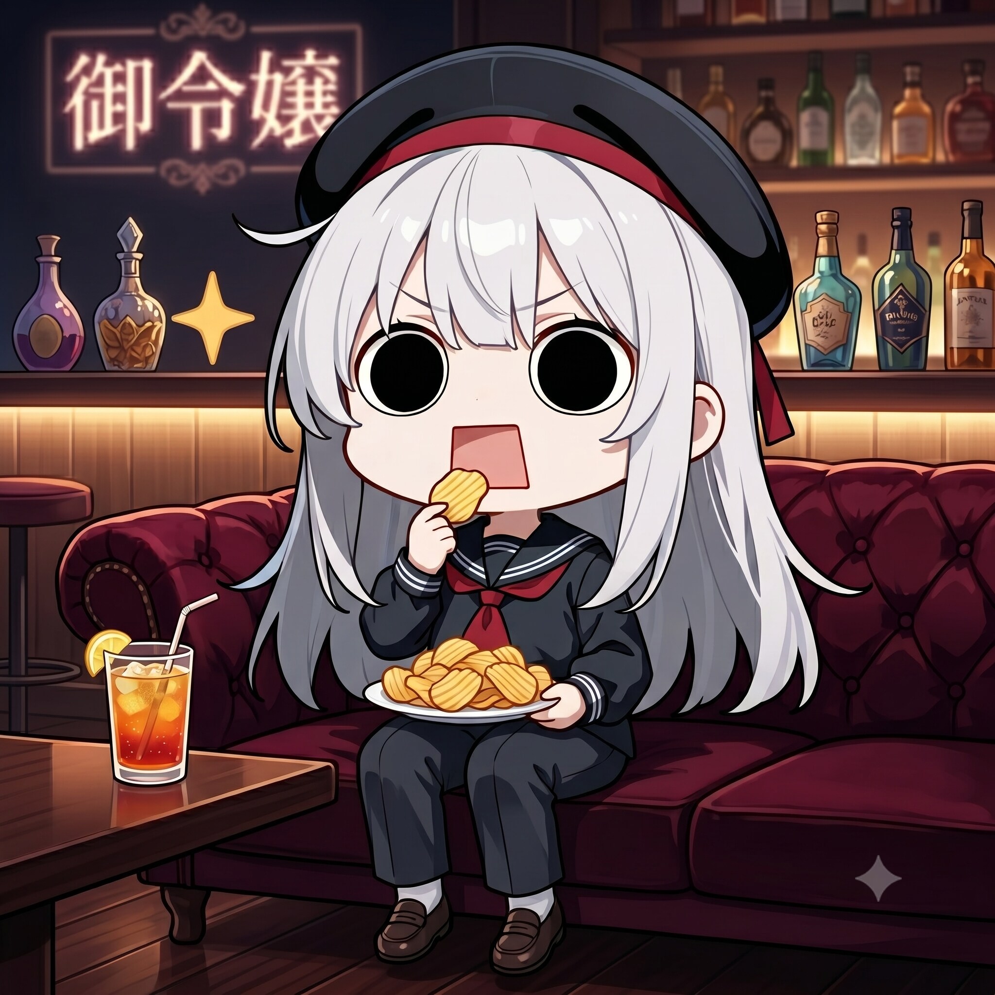 スナックでスナック菓子を頂くえらいこっちゃ嬢
