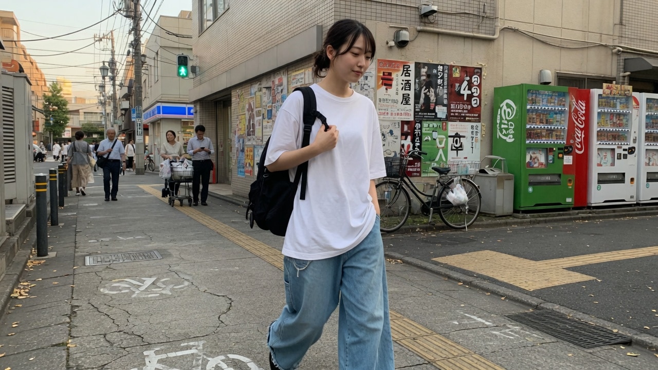 何気ない街角でチラ見せ♡
