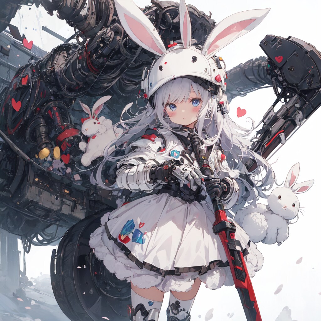 白うさパワードスーツ | の人気AIイラスト・グラビア