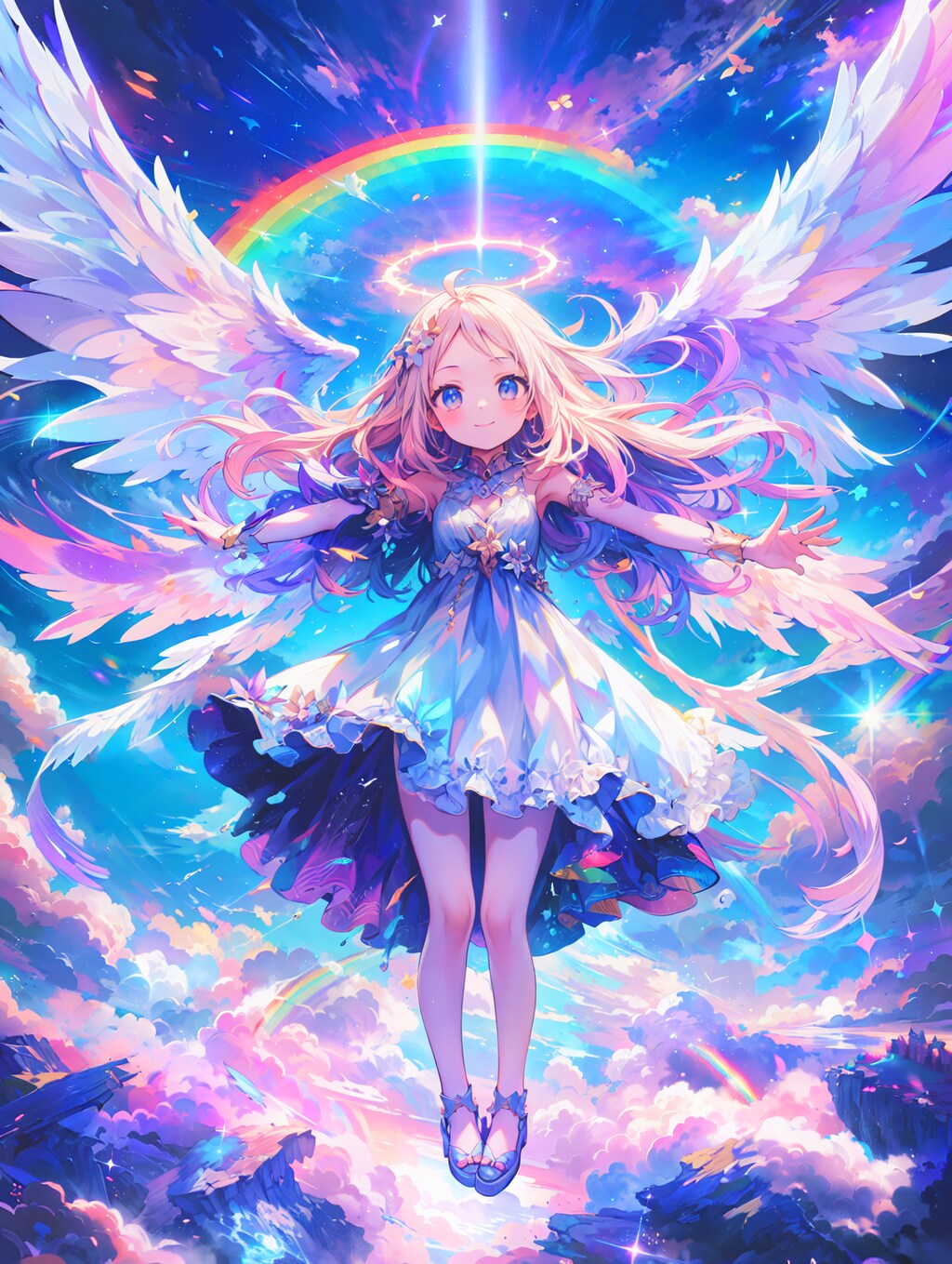 降臨する虹の天使