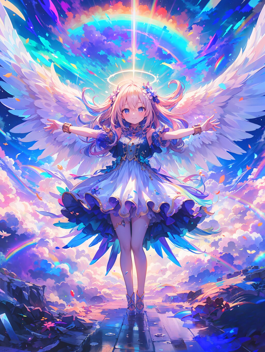 降臨する虹の天使